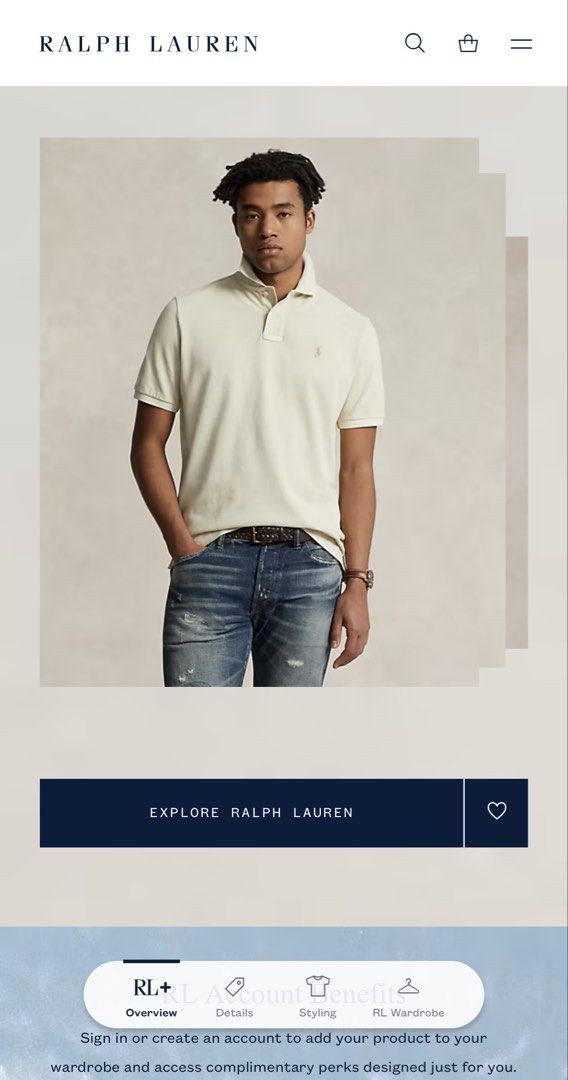 Ralph Lauren RL Origin Polo Shirt (Category: Tshirts & Polo Shirts ) located in Batangas. Submitted by cjayf (Listing ID 1438214199, Image 1). Description: - Authentic Ralph Lauren RL Origin Polo Shirt - Size: M - Classic Fit - Color: Light Cream - Features the iconic polo logo - Made with cotton sourced from India - A timeless wardrobe staple.