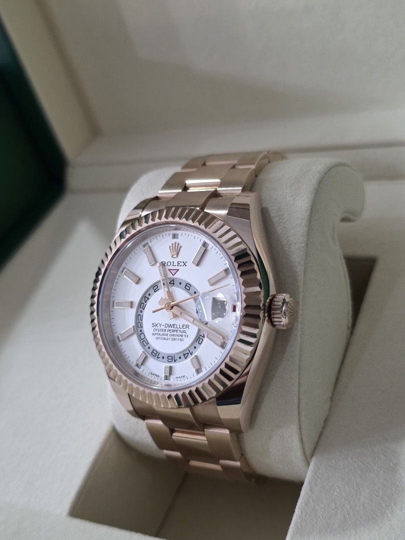 Rolex Sky Dweller Rose Gold (Category: Luxury Watches) located in Mandaluyong City. Submitted by shobeywatch (Listing ID 1438299336, Image 3). Description: Rolex Sky Dweller Rose Gold Ref. 326935 Bnew 2023 SRP: 3.6m ig shobeywatch.