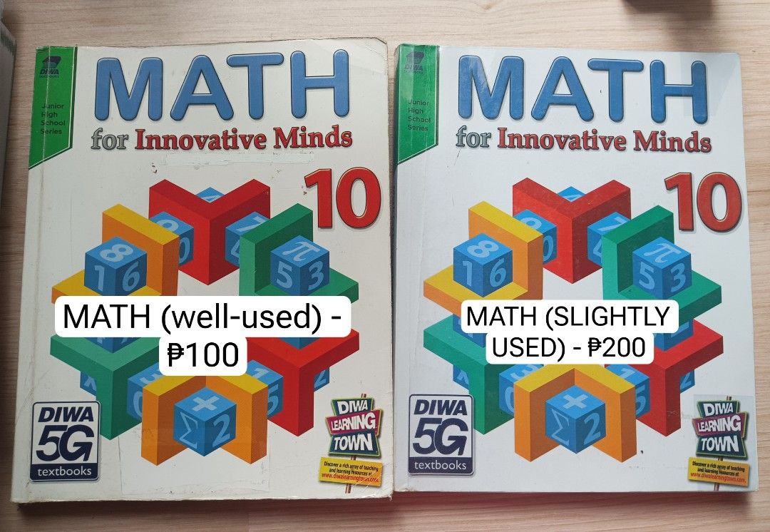 RUSH SALE! Grade 10 Textbooks (Category: Textbooks) located in Guinobatan. Submitted by wookiecartz (Listing ID 1438185525, Image 1). Description: Take all for ₱1,500 (negotiable) prices are negotiable if sure buyer RFS: decluttering ‼️has dents, scribbles, and creases.