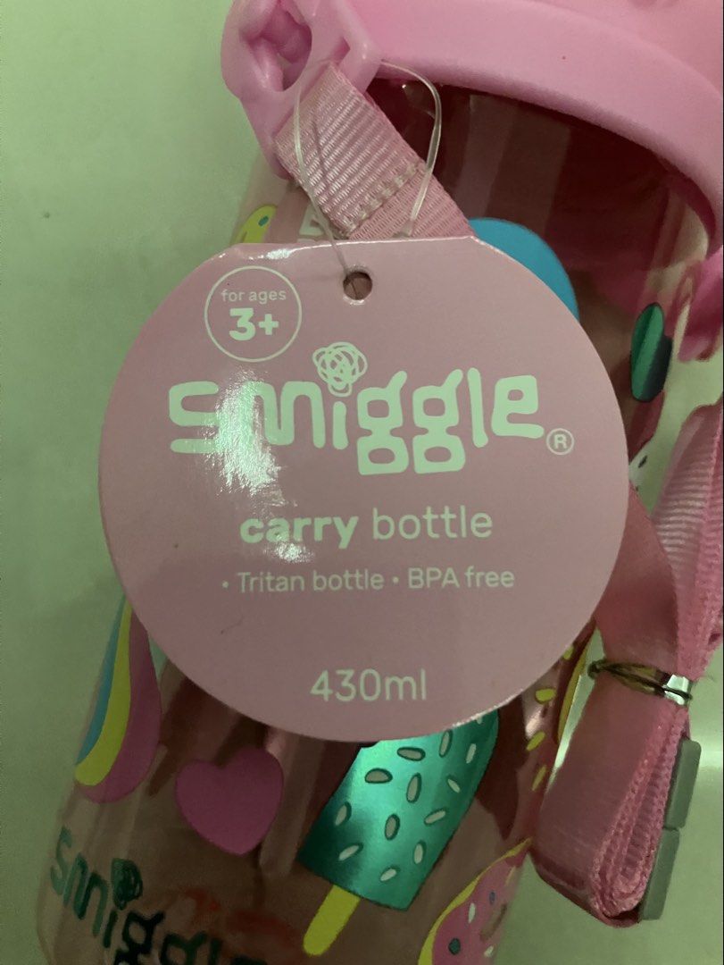 Smiggle Carry Bottle - 430ml - Pink455963642377676803