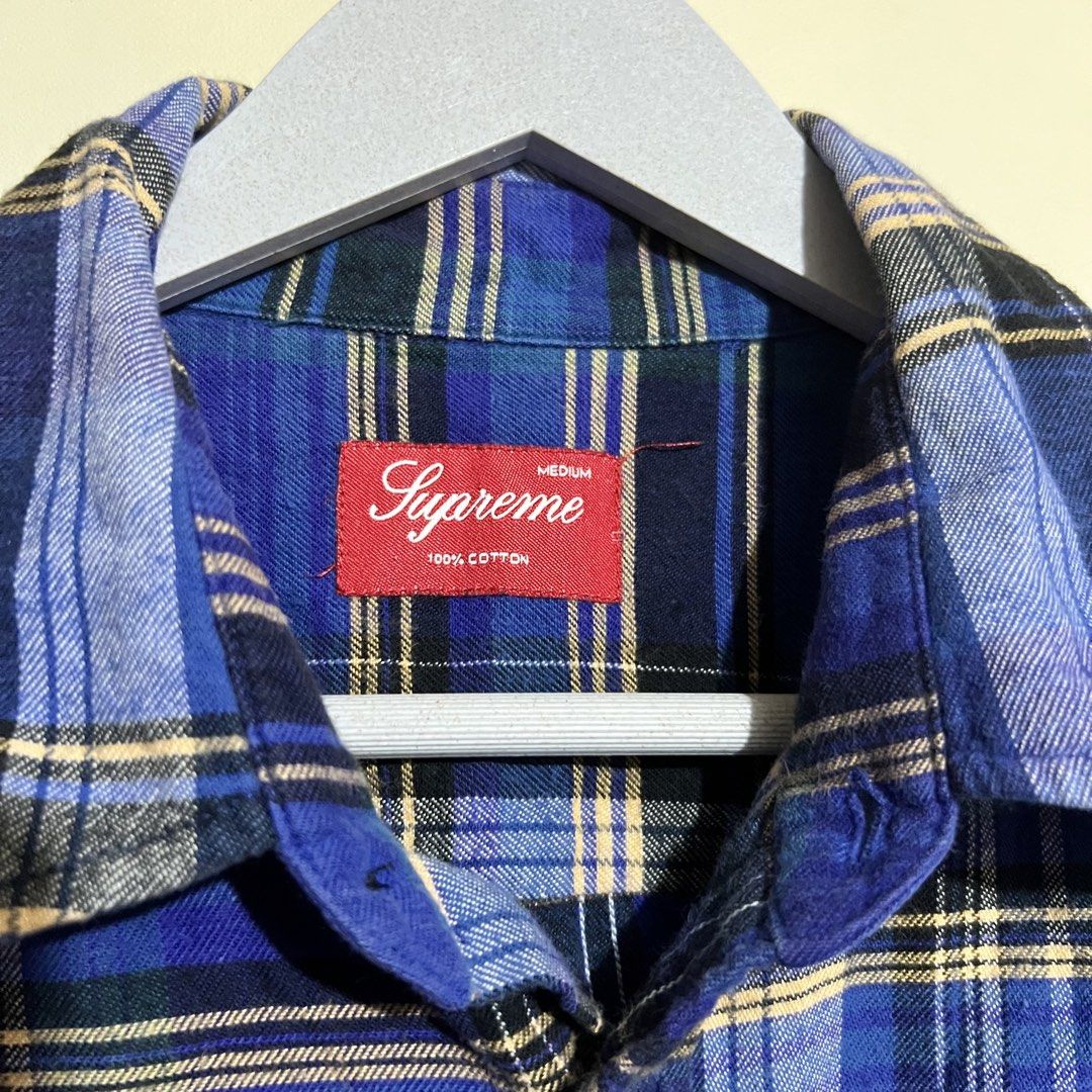 Supreme - Western Plaid Flannel L/S (Category: Tshirts & Polo Shirts ) located in Puerto Princesa. Submitted by theoldtreasures (Listing ID 1438154141, Image 2). Description: Size: Medium on tag No issue Measurements: 21” pit to pit 28/29” length *longback Manage your expectations. Thrifted‼️.