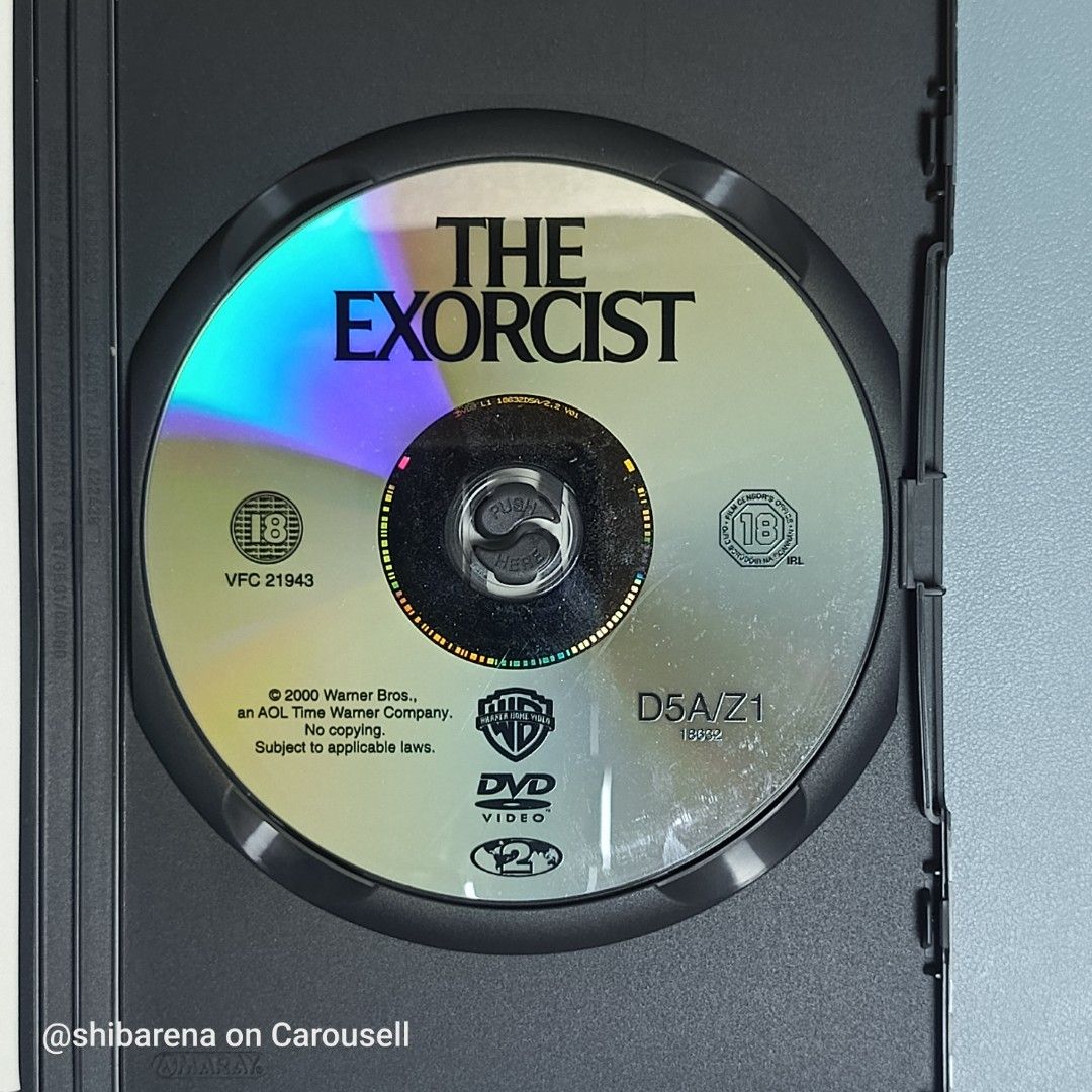 The Exorcist DVD - Region 2 PAL (Category: CDs & DVDs) located in Cebu City. Submitted by shibarena (Listing ID 1438268927, Image 3). Description: - The Exorcist DVD - Region 2 PAL (Pre-owned) - Directed by William Friedkin. - Includes Special Features ⚠️ Please ensure your DVD player supports Region 2 (PAL) before purchase..