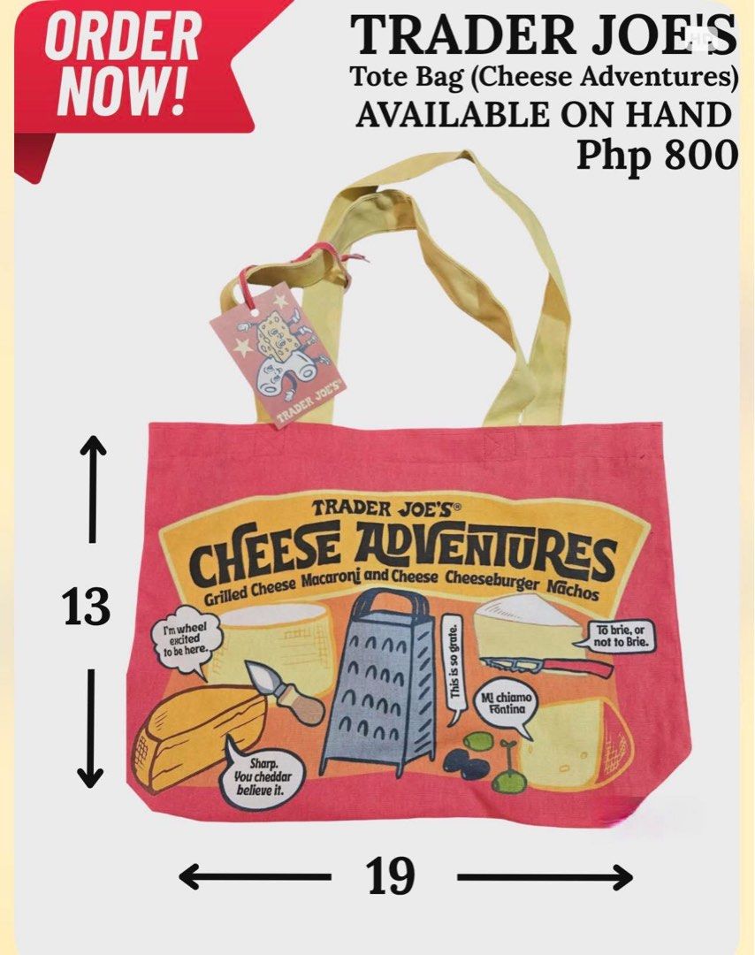Trader Joe's Tote Bags - Various Designs (Category: Tote Bags) located in Paranaque City. Submitted by amanda8635 (Listing ID 1417270675, Image 2). Description: On hand Om me for your orders.