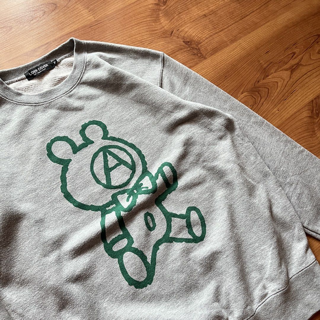 Undercover Sweatshirt Streetwear (Category: Tshirts & Polo Shirts ) located in Taytay. Submitted by mottainaidotjp (Listing ID 1438190207, Image 2). Description: ITEM NAME : Undercover anarchy bear sweatshirt. Condition : good condish (has lints see photos to appreciate but still lot of life to wear. Size : Medium Dimensions : Length 25.5" Width 21" •NO LONG RESERVATION(will require down payment) •FIRST TO PAY GETS THE ITEM •READ EVERYTHING BEFOR