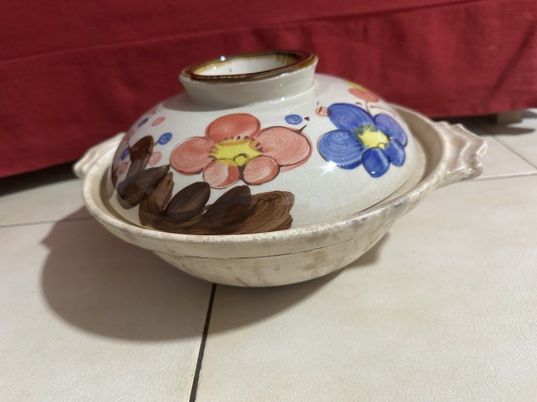 Vintage Floral Clay Pot456054073197875200