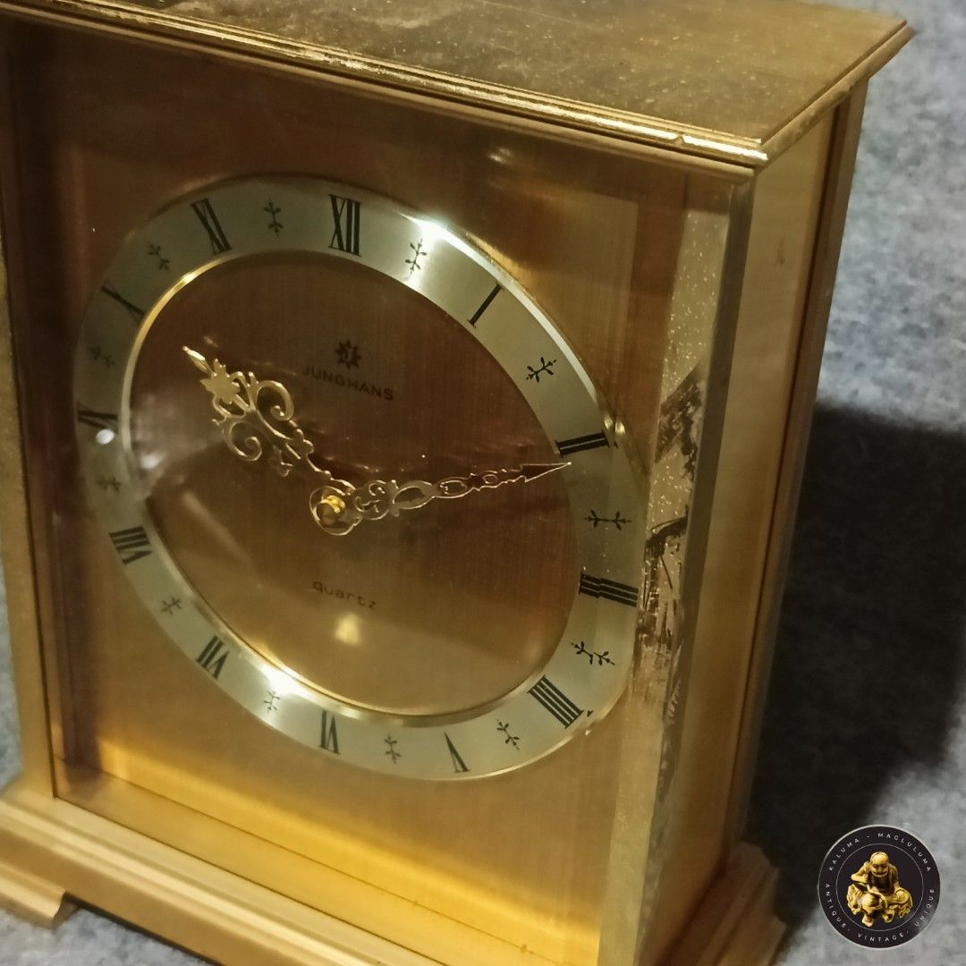 Vintage JUNGHANS Table Clock Germany (Category: Clocks) located in Meycauayan. Submitted by ka_luma (Listing ID 1438229628, Image 2). Description: made of brass has some weight quartz movement LAST PRICE POSTED FREE SHIPPING.