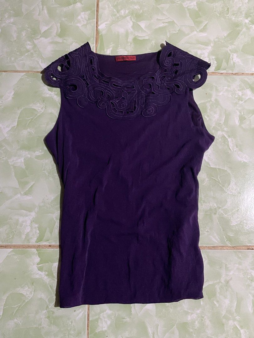 VIVIENNE TAM NET/SILK INTRICATE CUTWORK TOP (Category: Blouses) located in Cagayan de Oro. Submitted by patrickjam03829 (Listing ID 1438217358, Image 2). Description: size 1 GOOD CONDITION PM FOR MORE DETAILS.
