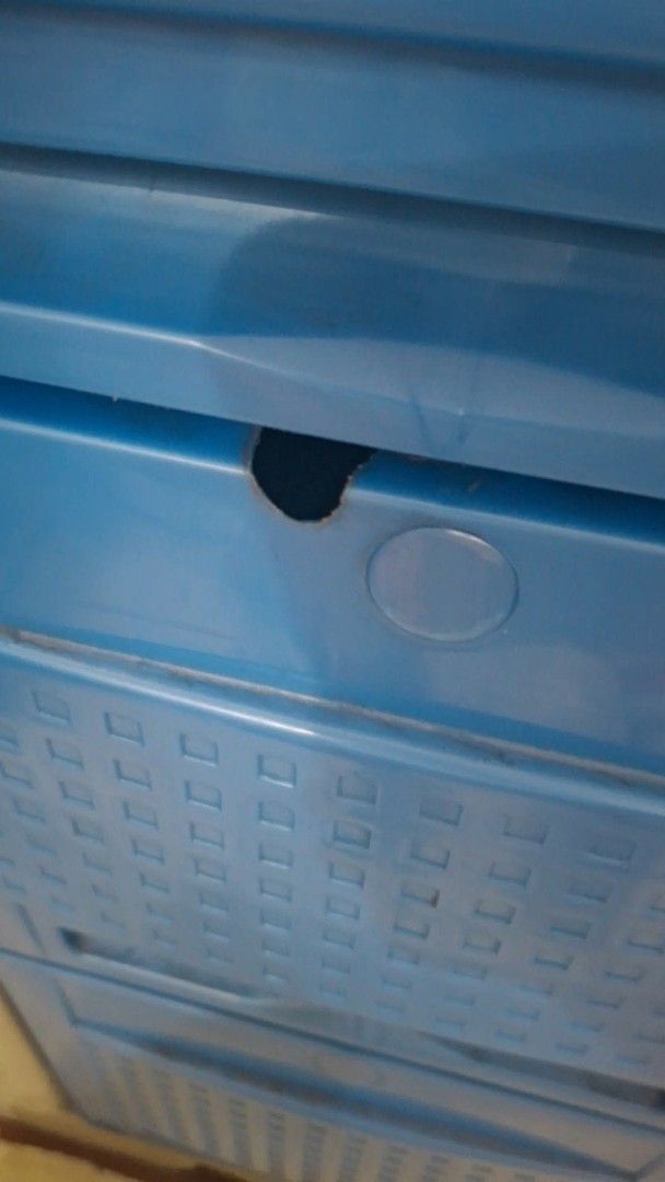 2 Orocan Cabinet (Category: Shelves, Cabinets & Racks) located in Manila. Submitted by onestopshopmla (Listing ID 1438429440, Image 2). Description: - Plastic storage cabinet - Blue and white color scheme - Multiple drawers - Some drawers with visible damage (holes, cracks) - Features a handle - Suitable for clothes and household items All issues are uploaded. Loc. 4th Ave West Gracepark South Caloocan YES 2 CABINETS PO FOR 2000 ONLY..