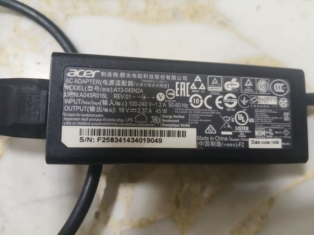 Acer A13-045N2A AC Adapter456746107520296960