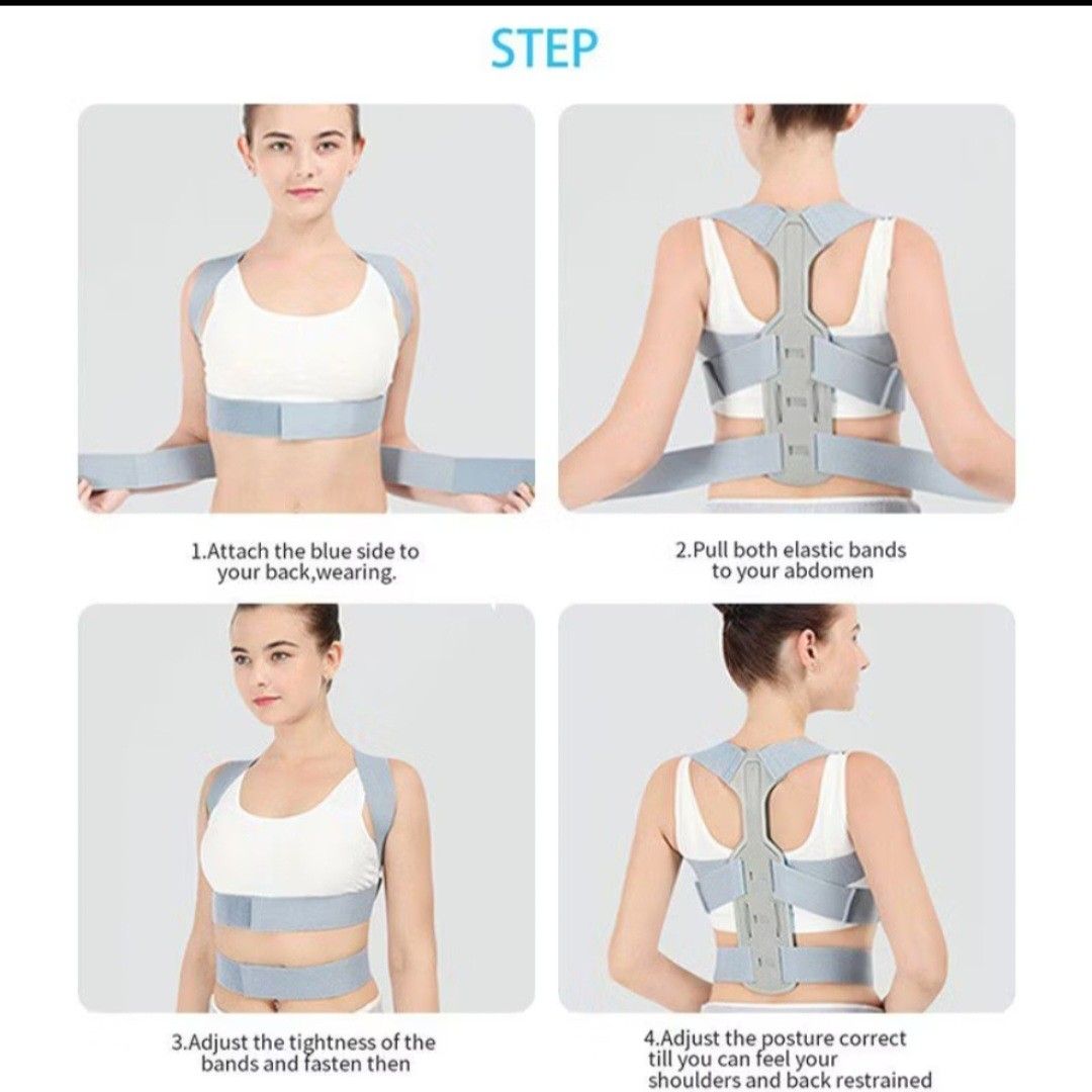 Back Posture Corrector Adjustable Support (Category: Braces, Support & Protection) located in Makati City. Submitted by shoppreloved_ (Listing ID 1438432427, Image 2). Description: - Take both for 50 pesos only - Used only once or twice - Invisible design for discreet wear - Adjustable for a comfortable fit - Provides back support and cross traction - Easy to use and adjus - Improves posture - size medium rfs: decluttering.