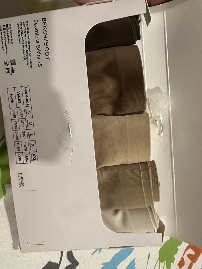 Bench Body Seamless Bikini (Category: Undergarments & Loungewear) located in Quezon City. Submitted by aleigh (Listing ID 1438307563, Image 2). Description: - Bench Body Seamless Bikini (5 pieces) - Neutral colors - Size: XL - Material: 88% Polyamide, 12% Elastane Rfs: wrong size.