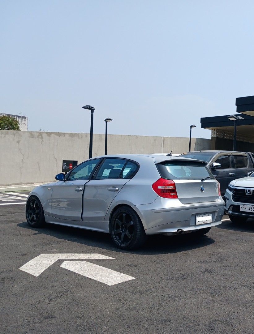 BMW 118i 5-Dr Sport (A) (Category: Used Cars) located in Manila. Submitted by jarylec (Listing ID 1438433655, Image 2). Description: FORSALE BMW E87 118i 2006 2.0 N46 Responsive Engine Automatic +/- 6 Speed Complete legal documents Registered until 2027 Cold A/C 18" Rota mags Push Start Angel Eyes headlight MSport Front bumper LCI Tail lights D2 Coilovers Nothing to fix Brand new: Valve Cover gasket Oil filter housing gasket Sparkplug gasket Delp