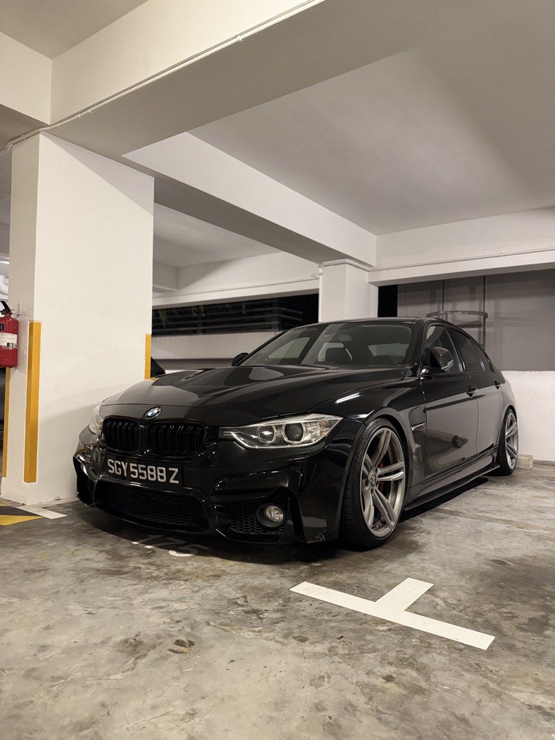 BMW 3 Series Sedan 328i (A) (Category: Used Cars) located in Singapore. Submitted by gdthingmustshare (Listing ID 1438416341, Image 1). Description: Clean looking F30, 328i up for grabsss.. Upgraded M3 body kit, ST-XA coilover, upgraded injen cai, upgraded charge pipe, timing chain & guides changed at around 110k km (no receipt but guarantee), 19” 437M OEM rims, continental sport contact 7 (75-80% thread), upgraded legal Remus exhaust (apply your