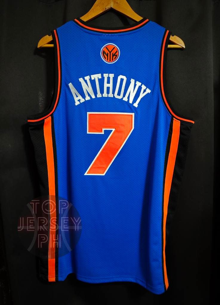 Carmelo Anthony Knicks Throwback Jersey (Category: Activewear) located in Manila. Submitted by topjerseyph (Listing ID 1438379113, Image 3). Description: Carmelo Anthony Knicks Throwback Jersey ₱1,350 only Available in small to 2XL High density embroidery 🪡 Premium quality Design also available - Jeremy Lin Preorder 7-10 days COD nationwide 🚚 We ship worldwide 🌍 More jersey designs are available Send us a message to order 📩.
