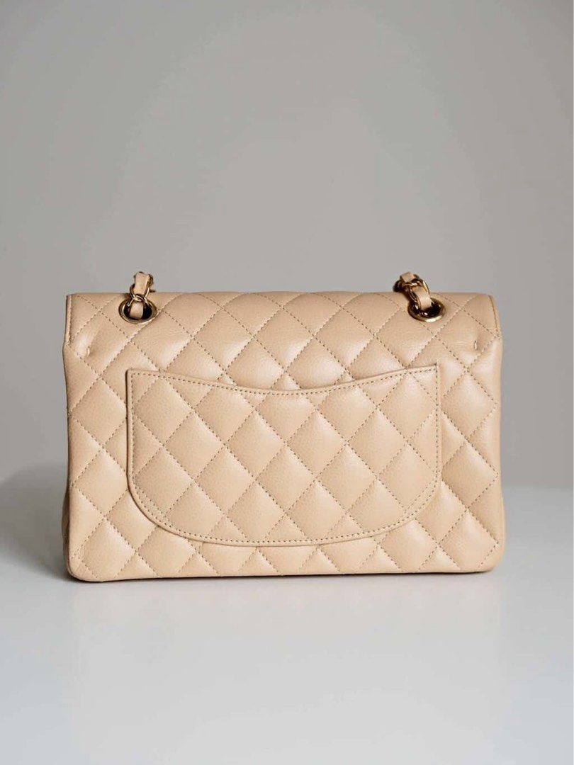 Chanel Double Flap Small Beige Claire GHW Microchip (Category: Luxury Bags & Wallets) located in Taguig. Submitted by ferdinie_ (Listing ID 1438464434, Image 2). Description: 100% AUTHENTIC 98% like new Microchip Comes fullset .