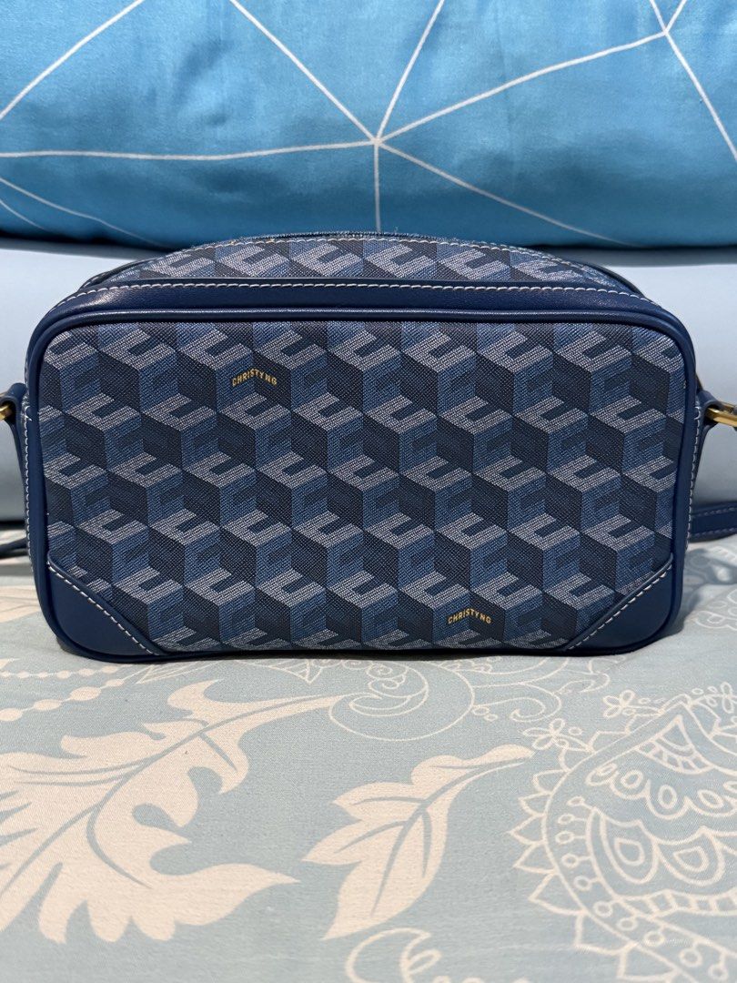 Christy Ng Pedro Shoulder Bag (blue) (Category: Cross-body Bags) located in Pasig City. Submitted by clau.ph (Listing ID 1438371848, Image 2). Description: 3,299php SRP 8.5” (L) x 4.5” (H) x 1.5” (W).