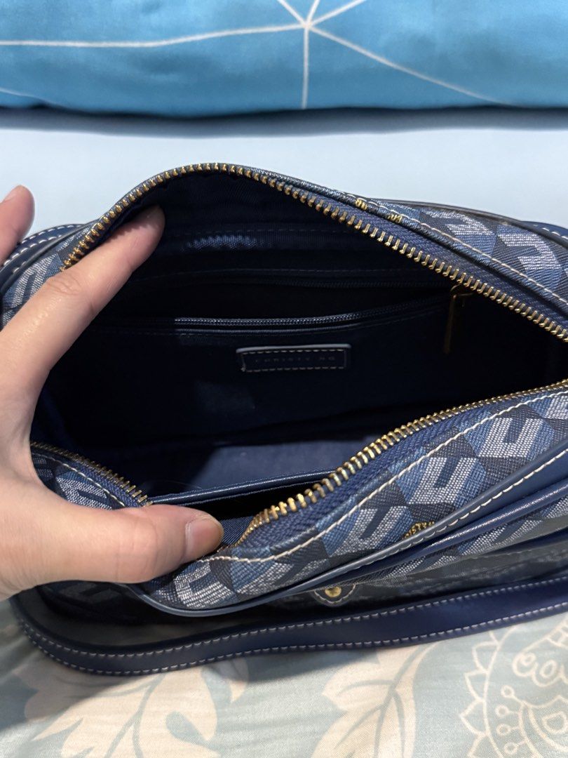 Christy Ng Pedro Shoulder Bag (blue) (Category: Cross-body Bags) located in Pasig City. Submitted by clau.ph (Listing ID 1438371848, Image 3). Description: 3,299php SRP 8.5” (L) x 4.5” (H) x 1.5” (W).