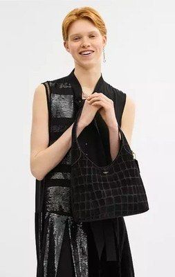 Coach Brooklyn 28 black suede croc (Category: Luxury Bags & Wallets) located in Legazpi City. Submitted by thebagbragbyjojo (Listing ID 1438309941, Image 2). Description: Brand new. From canada. With tag, cc and dust bag. Super pretty brooklyn 28!.