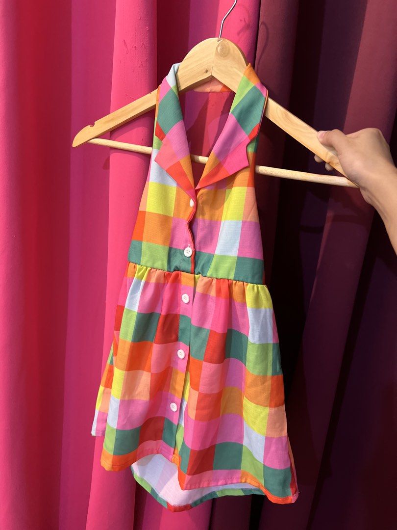 Colorful Plaid Halter Dress (Category: Babies & Kids Fashion) located in Makati City. Submitted by pre-lovely (Listing ID 1438348056, Image 3). Description: "From my closet to yours! 💖🛍️ Preloved clothes looking for a new adventure! 💫 📍2-4yrs old ✨Condition: Good/Excellent ⚠️Note: Please manage expectations; used with love! 💰Mode of payment: Gcash/Bank 🚚Shipping : J&T/ Flash express 🚫 No: Returns, exchanges, or return for flaws. DM for det