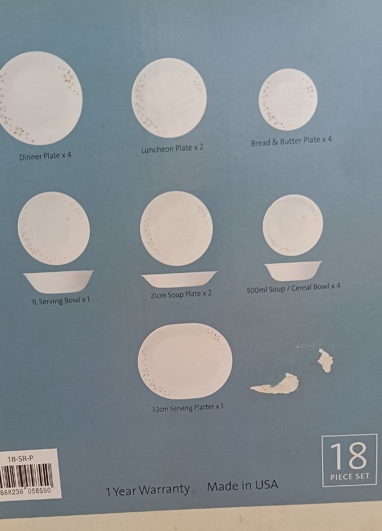 Corelle Sakura 18-Piece Dinnerware Set456467829626644481