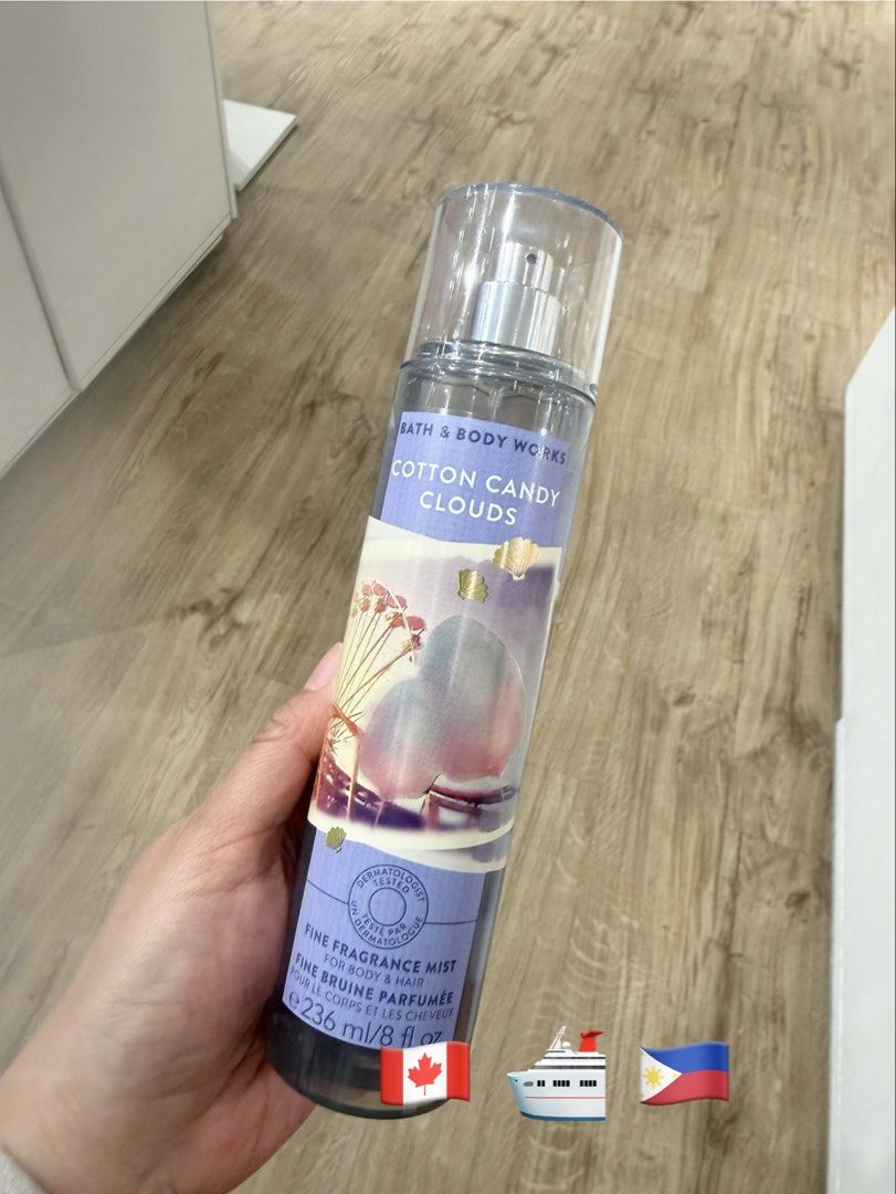 Cotton Candy Clouds Fragrance mist (Category: Fragrance & Deodorants) located in Balungao. Submitted by kateee21 (Listing ID 1438495699, Image 1). Description: 📌📌📌 Available PINAS 🇵🇭 ON HAND 🛳 Shipped from Canada 🇨🇦 to Philippines 🇵🇭 via sea cargo 📦; Local Shipping fee c/o buyer.