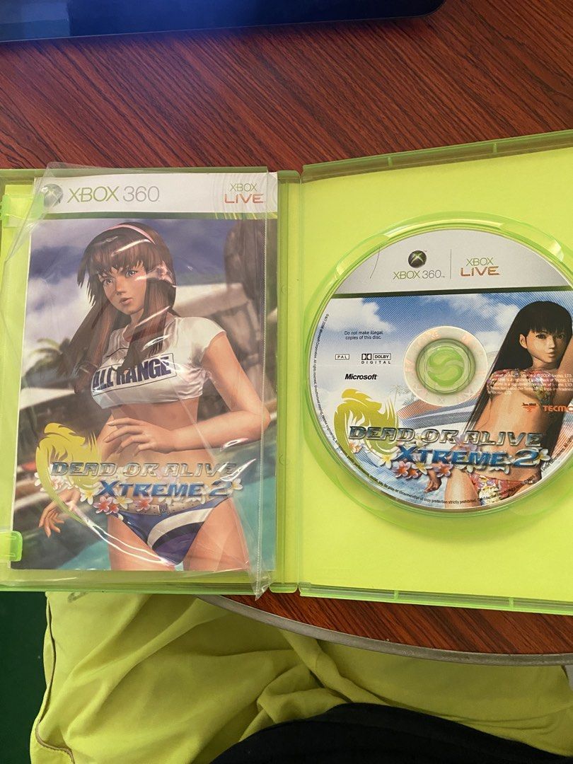 Dead or Alive Xtreme 2 - Xbox 360 (Category: Xbox) located in Calbayog City. Submitted by cloecunty (Listing ID 1438391636, Image 2). Description: - Dead or Alive Xtreme 2 for Xbox 360 - Includes game disc and original case - PAL region - Tested and working - Features beach volleyball and other activities.