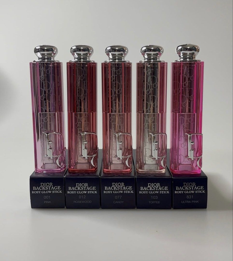 Dior Backstage Rosy Glow Stick Blush (Category: Makeup) located in Bulacan. Submitted by shopwithme_23 (Listing ID 1438468327, Image 2). Description: 💯authentic (money back guaranteed if proven fake) ✅with box Shades: - ₱3,200 001 Pink 012 Rosewood 077 Candy 103 Toffee Limited edition - ₱3,400 831 Ultra Pink.