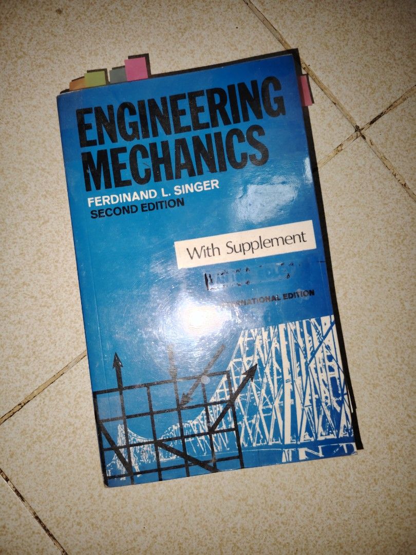 Engineering Mechanics Ferdinand L. Singer (Category: Textbooks) located in Manila. Submitted by saintseptember (Listing ID 1438383449, Image 1). Description: .