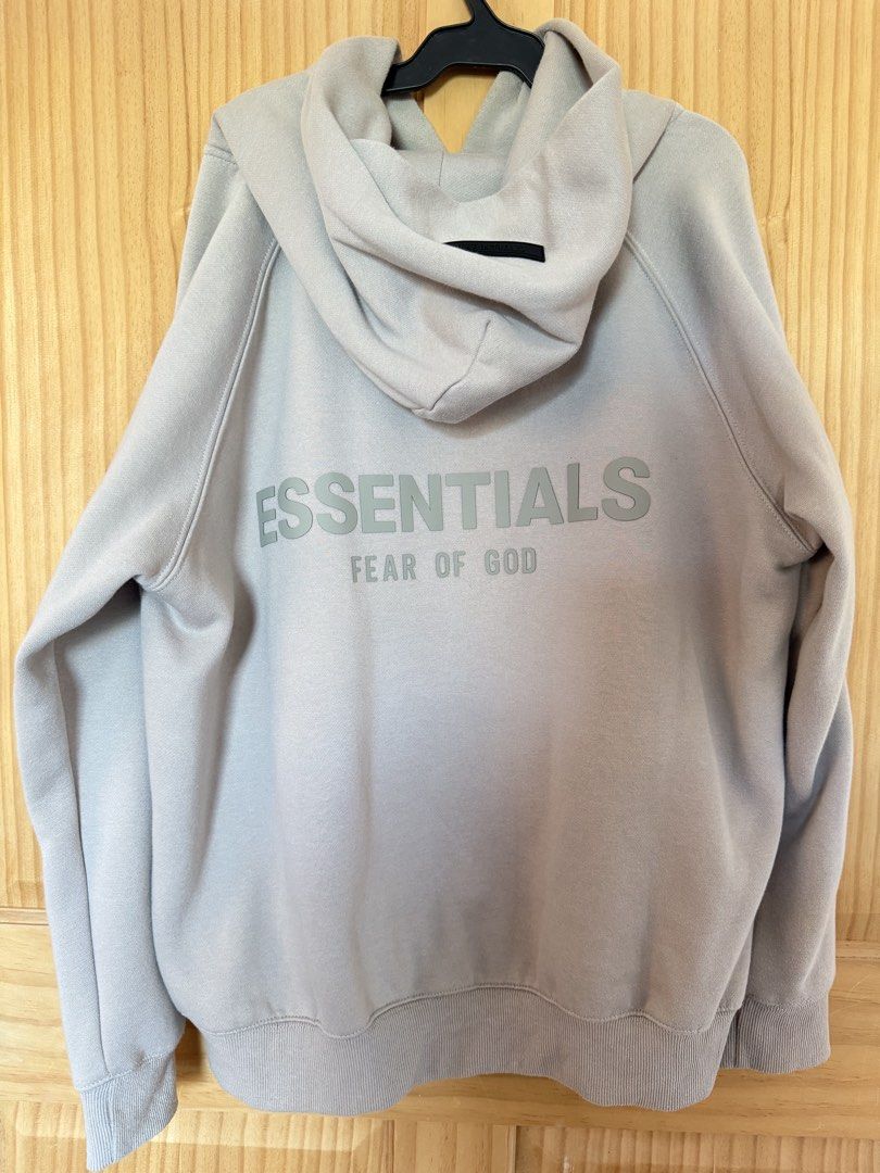 Essential Hoodie (Category: Activewear) located in Batangas. Submitted by safefinds (Listing ID 1438356705, Image 2). Description: Small on tag runs big loose fit color: gray gifted not sure of authenticity worn 2x like new.