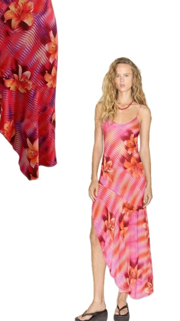 Floral Asymmetrical Dress (Category: Dresses) located in Manila. Submitted by 888ry (Listing ID 1438355700, Image 2). Description: 📍Quezon City Size: XS-Small MOP: GCash MOD: Lalamove / J&T 📌 shipping fee is shouldered by the buyer .
