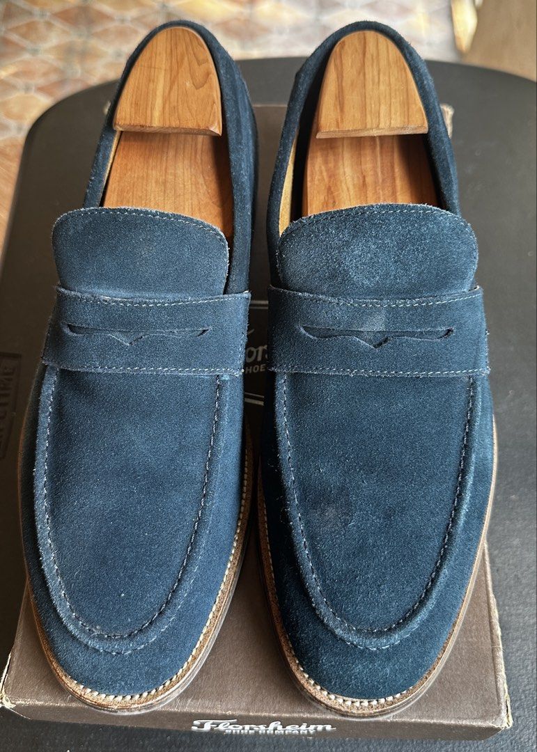 Florsheim Rucci Penny Navy Suede (Category: Casual Shoes) located in Manila. Submitted by avarcillas0329 (Listing ID 1438435957, Image 1). Description: Like new, seldom used.
