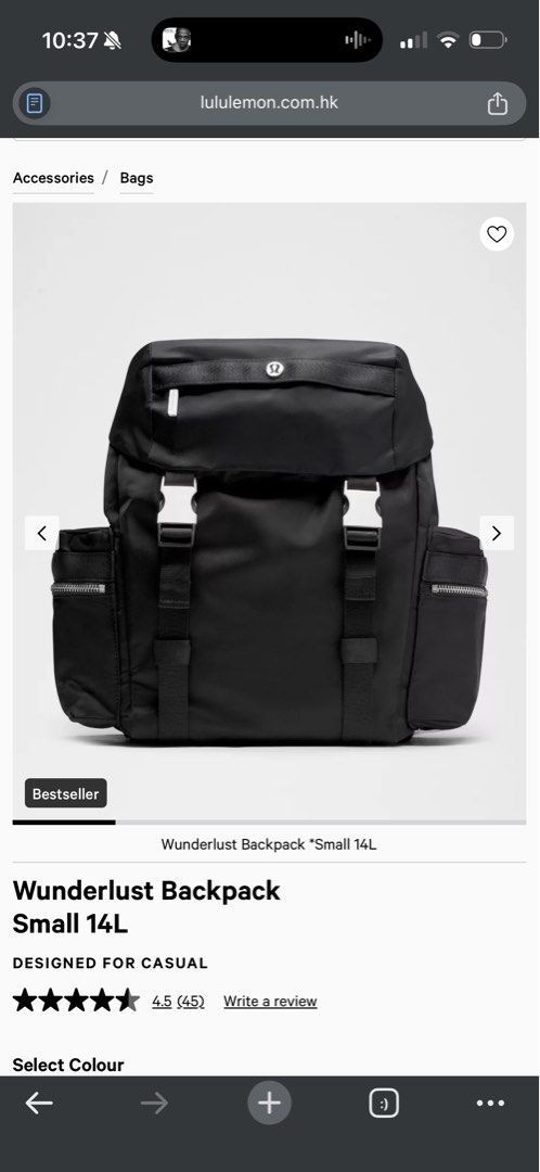 For sale authentic lululemon wunderlust back pack (Category: Backpacks) located in Taguig. Submitted by thasmallph (Listing ID 1438321331, Image 1). Description: Authentic legit Excellent condition No issue No discoloration No hole .