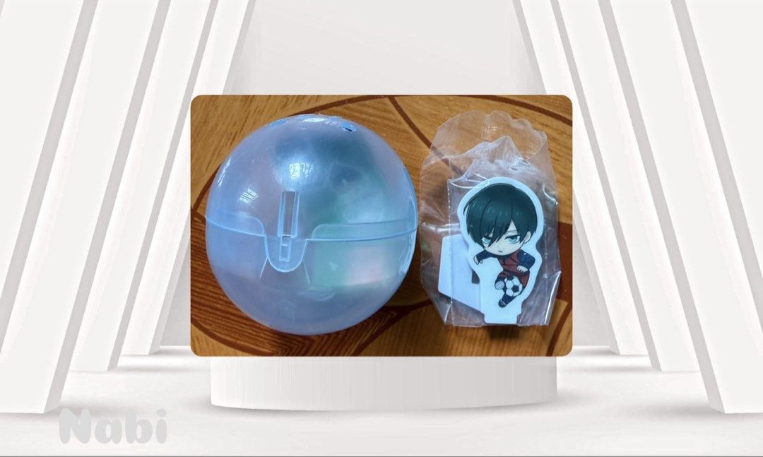 Gashapon Blue Lock capsule toy (Category: Designer & Blind Box Toys) located in Gonzaga. Submitted by nabii__ (Listing ID 1438422667, Image 1). Description: Blue Lock capsule toy figures featuring Rin Itoshi.