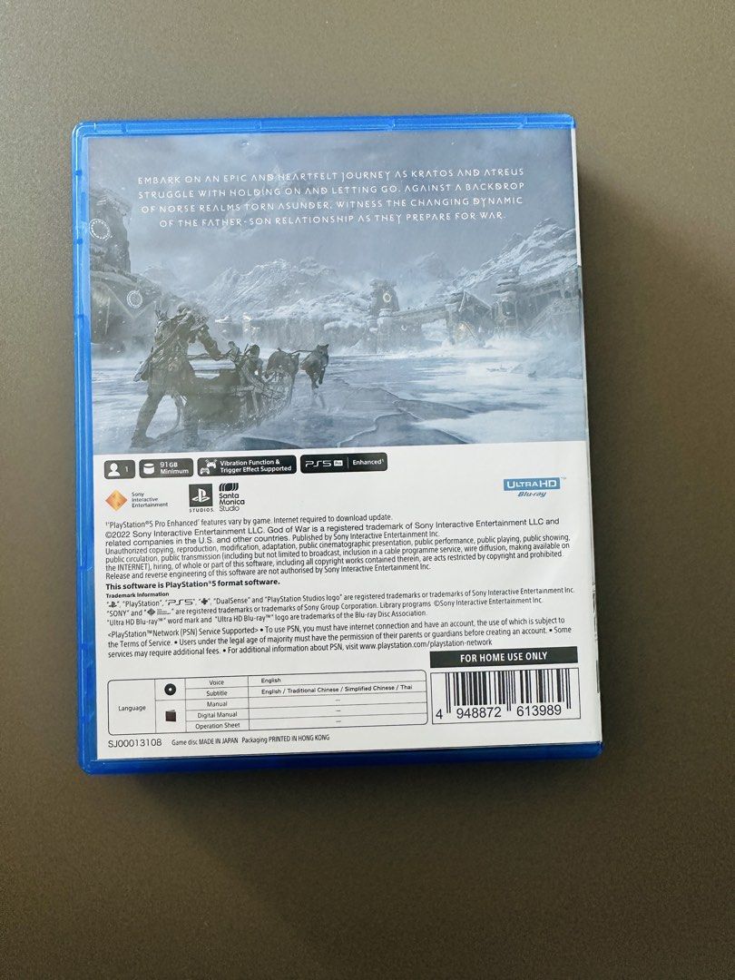 God of War Ragnarok (Category: PlayStation) located in Davao. Submitted by rayneebel (Listing ID 1438314916, Image 2). Description: This was bought this May 2026 and my god son didn't like it so this is still brandnew...