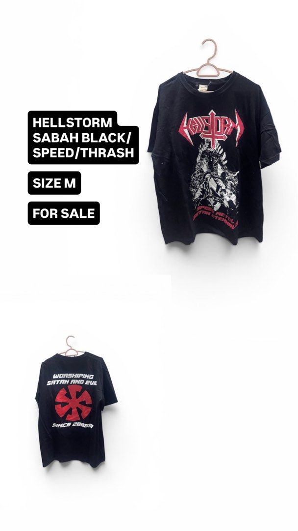 Hellstorm (Category: Tshirts & Polo Shirts) located in Klang. Submitted by nawzbtl (Listing ID 1438484390, Image 3). Description: Hellstorm Size M .