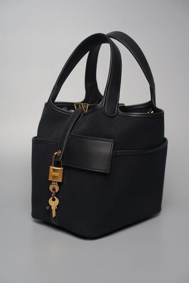 Hermès Picotin Cargo (Category: Luxury Bags & Wallets) located in Taguig. Submitted by mainsourceph (Listing ID 1438436816, Image 3). Description: Hermès Picotin Cargo Black Canvas/ Swift Noir Gold Hardware Dust Bag, Box, Paper Bag Pristine Condition.