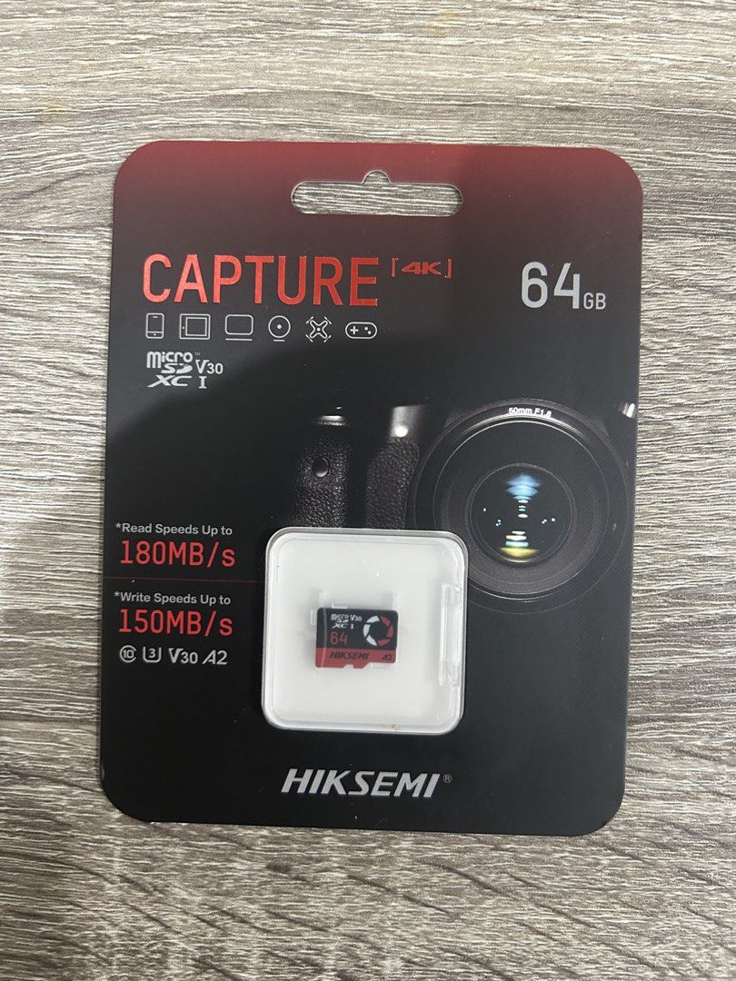 Hiksemi SDXC V30 (Category: Memory & SD Cards) located in Manila. Submitted by chuakennethh (Listing ID 1438452052, Image 1). Description: - Hiksemi SDXC V30 Memory Card - 64GB Storage Capacity - High-Speed Performance - Perfect for 4K Video Recording - Includes original packaging.