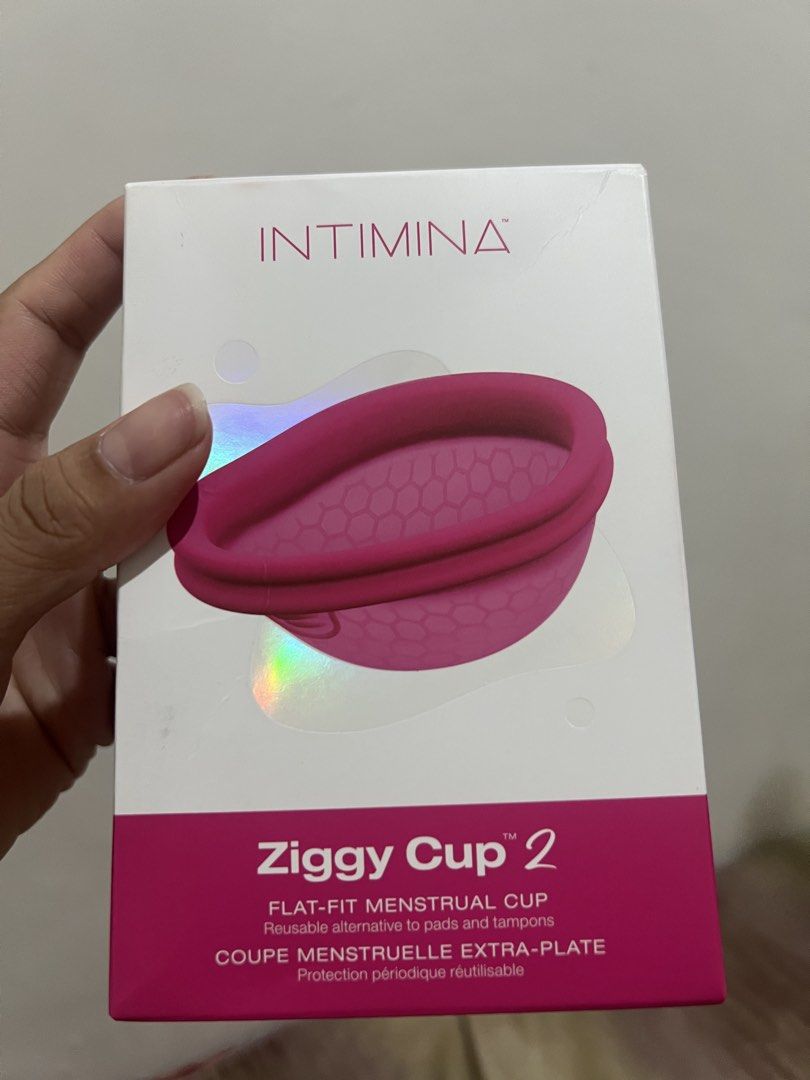 Intimina Ziggy Cup 2 - Size B (Category: Sanitary Hygiene) located in Batangas. Submitted by zo_eee (Listing ID 1438454881, Image 1). Description: - Intimina Ziggy Cup 2, Size B - Flat-fit menstrual cup - Capacity: Approximately 76ml - Reusable alternative to pads and tampons - Easy to use NEGOTIABLE BOUGHT AT MERCURY DRUGS STORE FOR 2400 pesos.