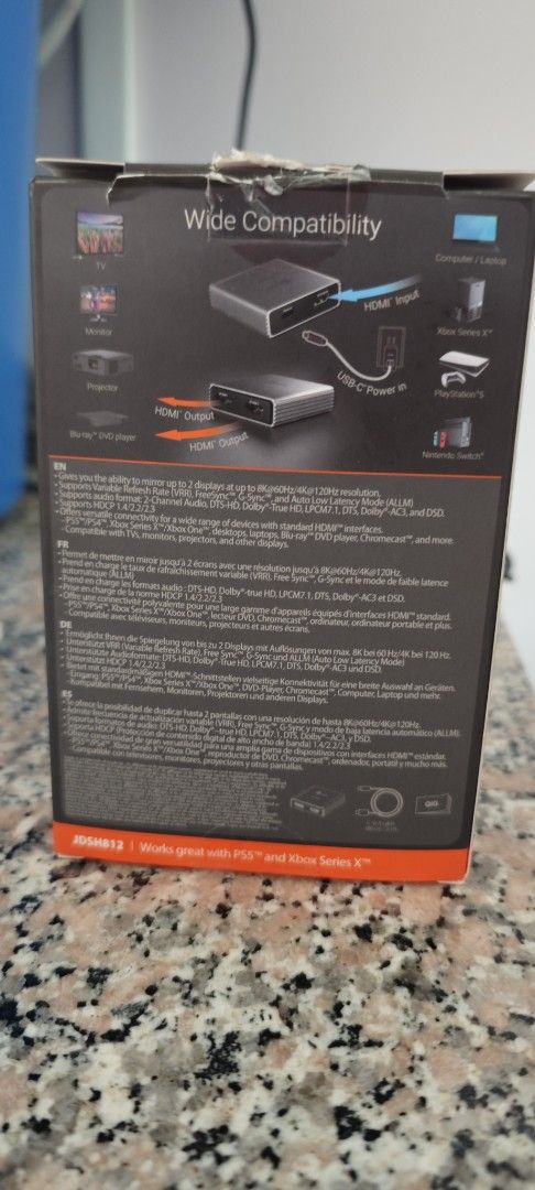 j5create 8K HDMI 2.1 2-Way Splitter456608030351708161