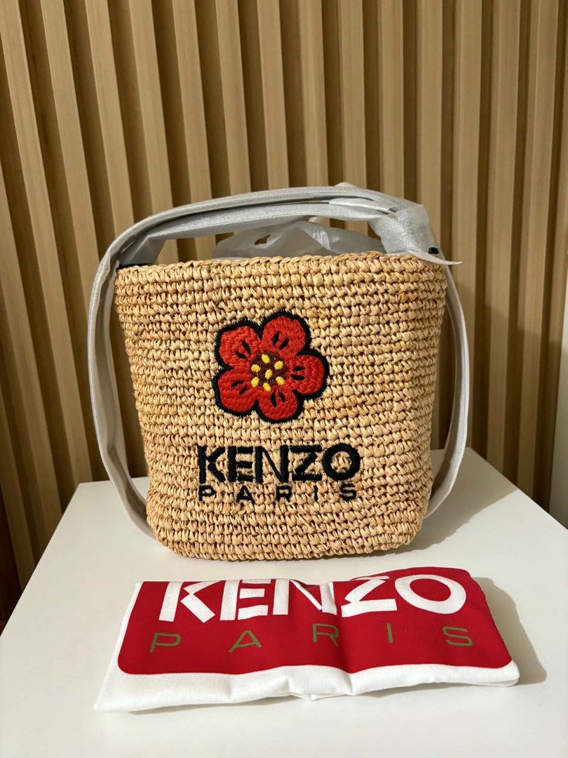 Kenzo Raffia Bucket Bag (Category: Luxury Bags & Wallets) located in Quezon City. Submitted by cel1111 (Listing ID 1438433791, Image 1). Description: Kenzo Raffia Bucket Bag Brand new/unused With tags & dust bag original price around 27k.