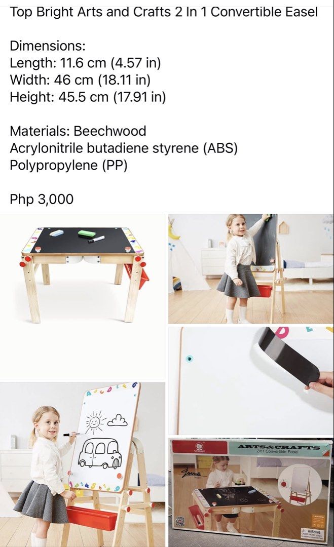Kids Toy Storage Organizer & Convertible Table/Easel (Category: Storage Boxes & Baskets) located in Quezon City. Submitted by kryshnanzyanna (Listing ID 1438364243, Image 2). Description: sold as bundle pickup location: Proj.4, QC.