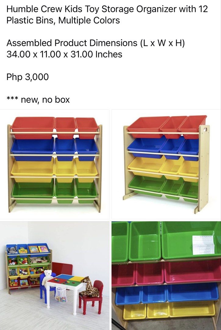 Kids Toy Storage Organizer & Convertible Table/Easel (Category: Storage Boxes & Baskets) located in Quezon City. Submitted by kryshnanzyanna (Listing ID 1438364243, Image 1). Description: sold as bundle pickup location: Proj.4, QC.