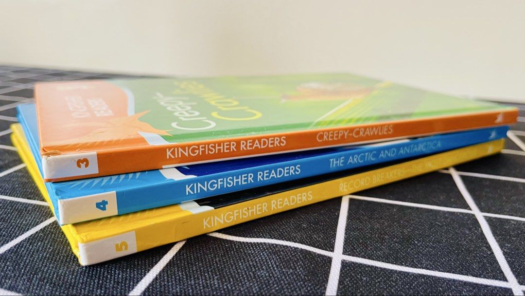 Kingfisher Readers Books - Level 3, 4, 5 (Category: Children's Books) located in Batangas. Submitted by chooseurpick (Listing ID 1438498951, Image 3). Description: GET ALL 3: - Set of three Kingfisher Readers books. - Titles: - "Creepy-Crawlies" (Level 3) - "The Arctic and Antarctica" (Level 4) - "Record Breakers: The Most Dangerous" (Level 5) - Designed to support young readers. - Features clear text and illustrations. - Ideal for children learn