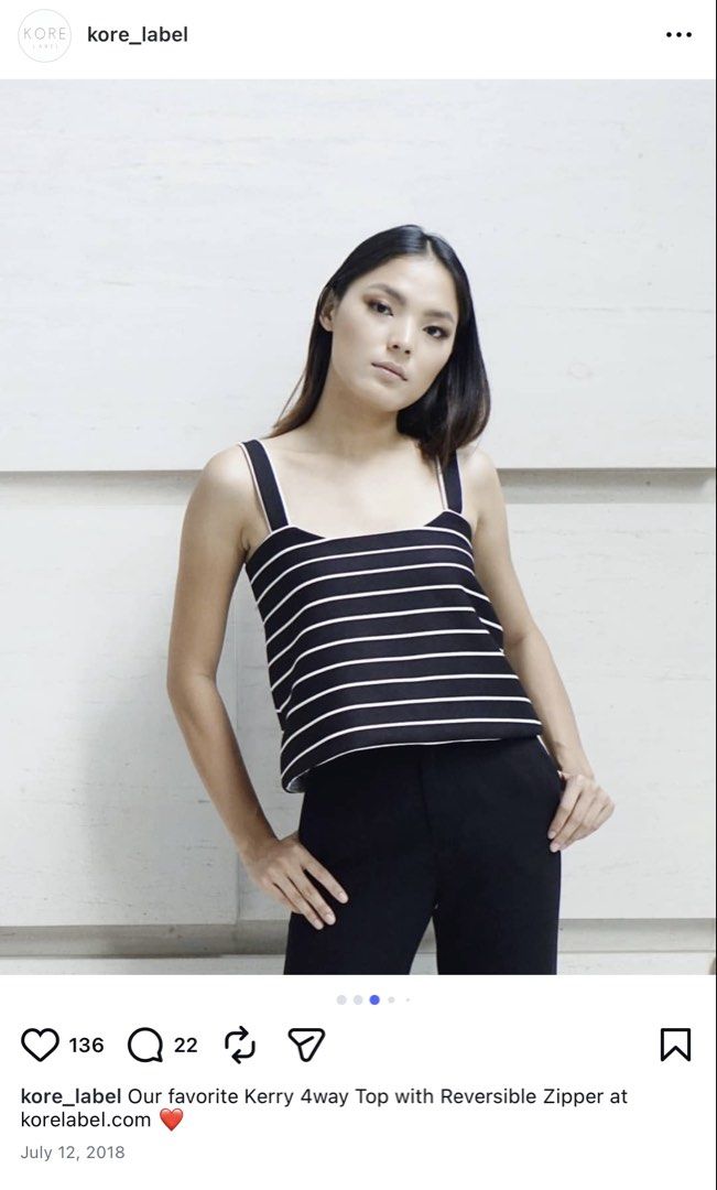 Kore Label Kerry 4way Reversible Top (Category: Sleeveless) located in Pasig City. Submitted by afterglowpreloved (Listing ID 1438321244, Image 1). Description: .