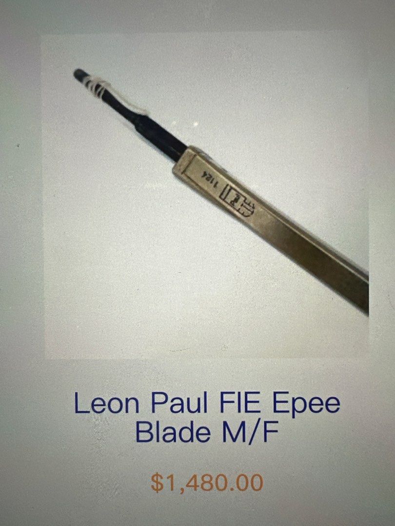 Leon Paul （分類：工藝用品及工具）位於 Hong Kong。 由 crazybaobao 提交（商品編號 1438400443，圖片 3）。簡介： 成人FIE 重劍劍條 正常操作 閑置物 比賽後已不合用 $900@1 $1600@2。