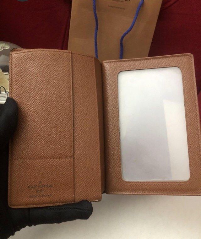Louis Vuitton Passport Holder Mono (Category: Luxury Bags & Wallets) located in Pasay City. Submitted by watch.authentic_ph (Listing ID 1438496078, Image 3). Description: - Authentic Louis Vuitton passport holder - Classic monogram canvas - Multiple card slots - Clear ID window - Includes dust bag - Includes Louis Vuitton paper bag - Made in France #fyp #highlight.