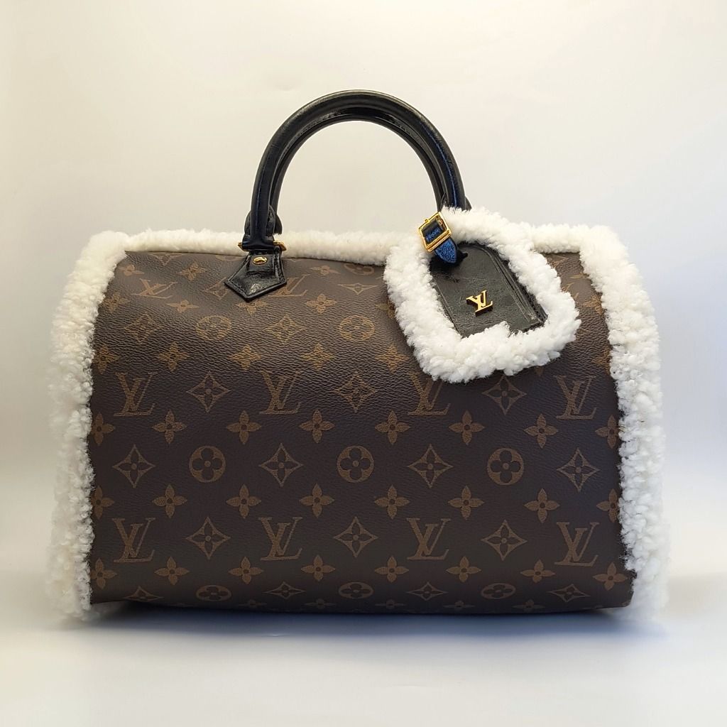 Louis Vuitton Speedy Soft 30 Teddy Monogram Shearling (Category: Luxury Bags & Wallets) located in Cebu City. Submitted by theluxxaffair (Listing ID 1436716928, Image 1). Description: Louis Vuitton Speedy Soft 30 Teddy in Monogram canvas with soft shearling trim. A chic après-ski style and winter-inspired reinterpretation of the classic silhouette featuring plush teddy detailing and black leather accents. Designed with rolled top handles, detacha