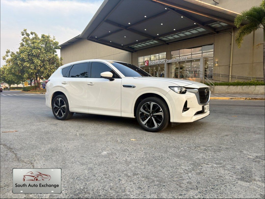 Mazda CX60 Hybrid 2023 (Benz bmw lexus audi byd honda Byd x3 x1 nx300 rx350ford glc glb q5) Auto (Category: Used Cars) located in Las Pinas. Submitted by south_auto_exchange (Listing ID 1438430737, Image 1). Description: For Sale Php1.845M 2023 Mazda CX60 Hybrid AWD Turbo Exclusive 3.3L Inline 6 Turbo Hybrid Engine 8 Speed Skyactiv Transmission 15k km mileage Rhodium White Premium Color Full Options Panoramic Sunroof Captain Seat Power Seats Bose
