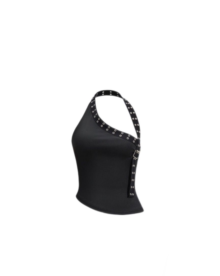 MICAS Halter Neck Asymmetrical Tank Top (Category: Sleeveless) located in Manila. Submitted by 888ry (Listing ID 1438351681, Image 1). Description: 📍Quezon City Size: Small MOP: GCash MOD: Lalamove / J&T 📌 shipping fee is shouldered by the buyer .