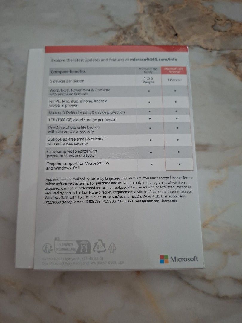 Microsoft 365 Personal - 1 Year Subscription456521313346529281